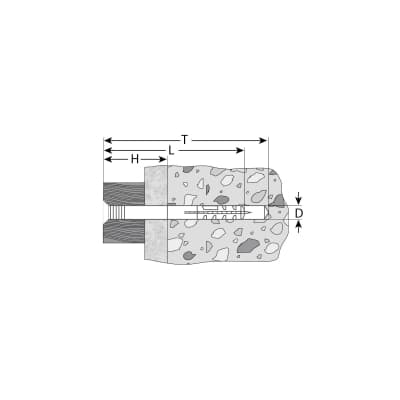 Дюбель-гвоздь нейлоновый с потайным бортиком ЗУБР 100 x 8 мм, 50 шт. 4-301375-08-100 Профессионал