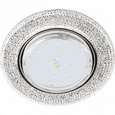 Встраиваемый светильник Ecola GX53 H4 LD5319 Glass хром SC53RMECB