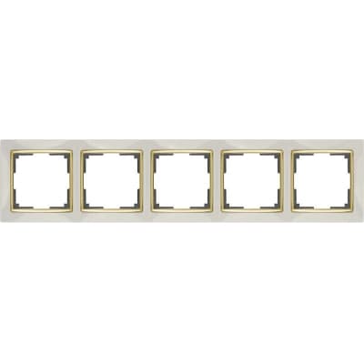 Рамка на 5  постов Werkel Snabb WL03-Frame-05-ivory-GD слоновая кость/золото 4690389083945