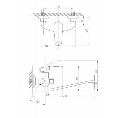 Смеситель для ванны с душем FAUZT FZs-888-133 тип См-ВУОРНШлА