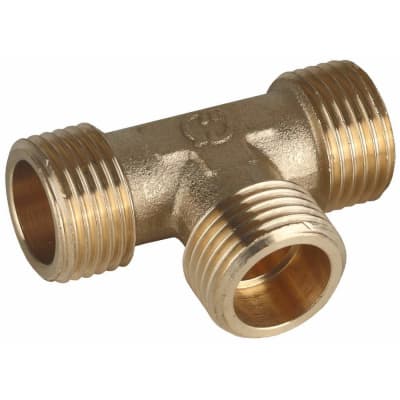 Тройник GENERAL FITTINGS 1", латунь, "штуцер - штуцер - штуцер" 51054-1
