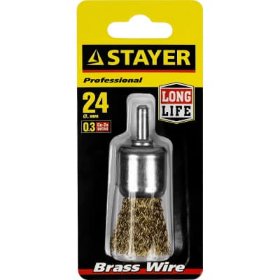 Щетка STAYER кистевая для дрели O 24 мм, 35113-24