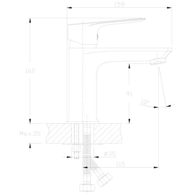 Смеситель для раковины Rossinka RS27 (RS27-11)