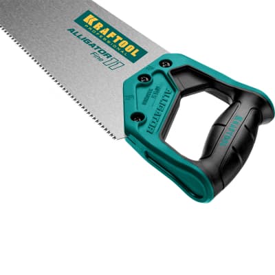 Ножовка для точного реза "Alligator Fine 11", 450 мм, 11 TPI 3D зуб, KRAFTOOL 15203-45