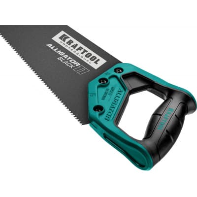 Ножовка для точного реза "Alligator BLACK 11", 500 мм, 11 TPI 3D зуб, KRAFTOOL 15205-50