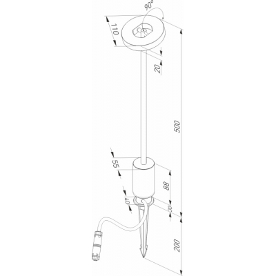 Грунтовый светильник Elektrostandard Verano 35185/S черный