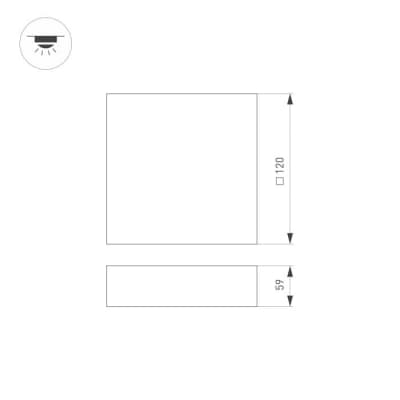 Потолочный светильник Arlight QUADRO 034735