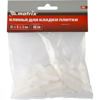 Клинья, 30х6х5мм, для кладки плитки, 100шт Matrix 88081