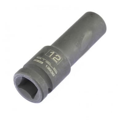 Головка ударная удлиненная шестигранная, 12 мм, 1/2, CrMo Stels 13936
