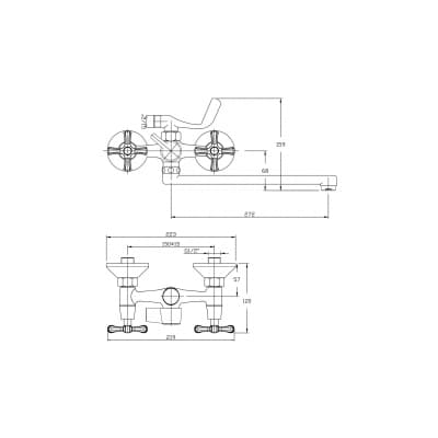 Смеситель для ванны RUSH Bianki (BI7650-51)