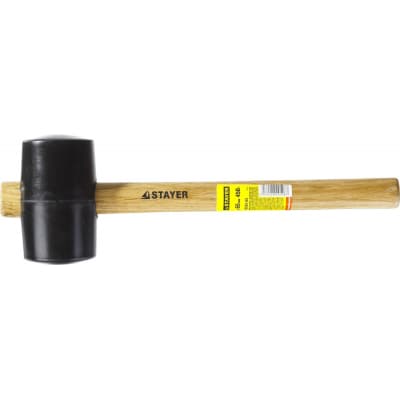 Киянка резиновая черная с деревянной ручкой STAYER 450 г 20505-65