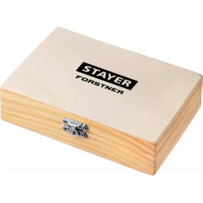 STAYER Forstner 5 шт., 15-20-25-30-35мм, набор сверл форстнера по дереву, ДСП 29985-H5_z01