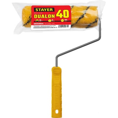 Валик малярный DUALON 40, 180 мм, d=40 мм, ворс 12 мм, ручка d=6 мм, STAYER 03184-18_z02