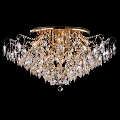 Люстра хрустальная Eurosvet Crystal 10081/12 золото/прозрачный хрусталь Strotskis