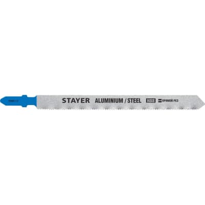 Полотна Stayer, t318a, для эл/лобзика, hss, по металлу (1-3мм), t-хвост., шаг 1,2мм, 110мм, 2шт 159951-1.2_z02