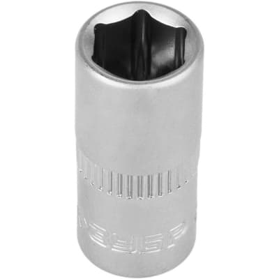 Торцовая головка ЗУБР 1/4", 8 мм, Cr-V сталь, хромированная 27715-08