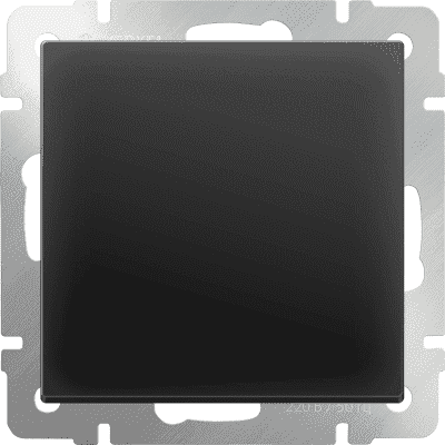 Выключатель одноклавишный Werkel WL08-SW-1G черный матовый 4690389054136