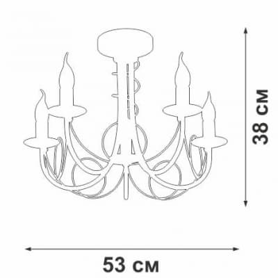 Потолочная люстра Vitaluce V3035-0/5PL