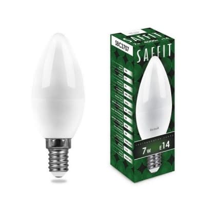 Лампа светодиодная SAFFIT SBC3707, C37 (свеча), 7W 230V E14 4000К 55031