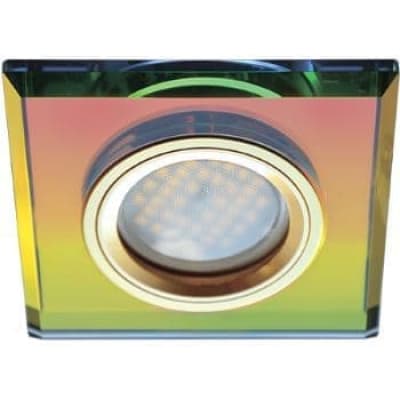 Встраиваемый светильник Ecola MR16 DL1651 GU5.3 Glass золото/мультиколор FM1651EFF