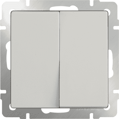 Выключатель двухклавишный проходной Werkel WL03-SW-2G-2W-ivory слоновая кость 4690389046179