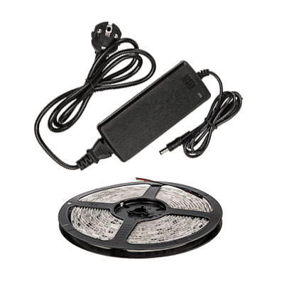 Набор IN HOME светодиодная лента LS 50СW-60/33-5-AP 60LED 72Вт IP33 6000K холодный белый 5м, адаптер 4690612023076