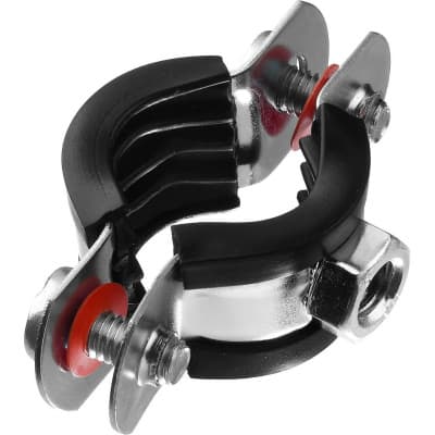 Хомут трубный с гайкой, 1/2", 10шт, оцинкованный, ЗУБР 37850-20-24