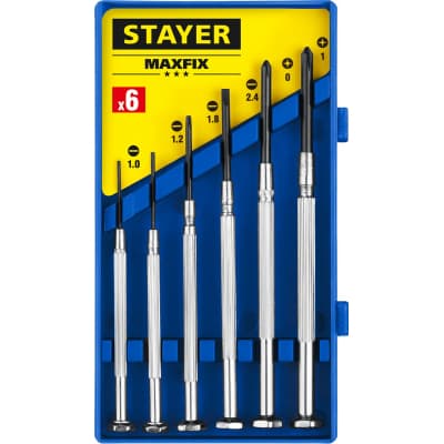 Отвертки часовые для особоточных работ 6 предм., STAYER 2560-H6_z02