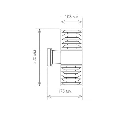 Уличный настенный светильник Elektrostandard Techno 1407 черный