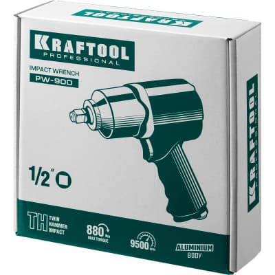 KRAFTOOL PW-900 ударный пневматический гайковерт, 1/2", 880 Нм 64210