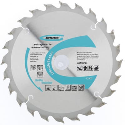 Пильный диск по дереву 160 x 20/16 x 24Т Gross 73307