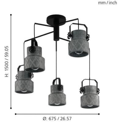 Подвесная люстра Eglo Hilcott 39856