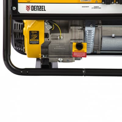 Генератор бензиновый GE 8900, 8.5 кВт, 220 В/50 Гц, 25 л, ручной старт Denzel 94639
