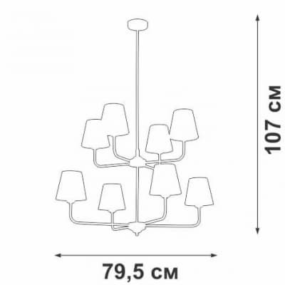 Потолочная люстра Vitaluce V3923-8/8PL