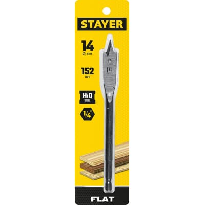 STAYER FLAT 14x152мм, сверло по дереву перовое 2950-14_z01