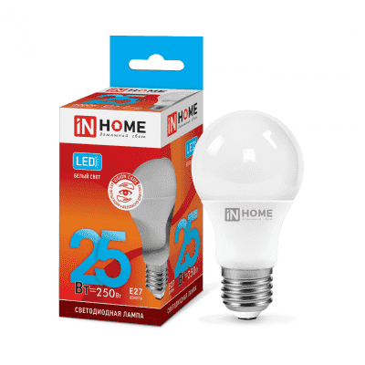 Лампа светодиодная LED-A65-VC 25Вт 230В Е27 4000К 2250Лм IN HOME 4690612024080
