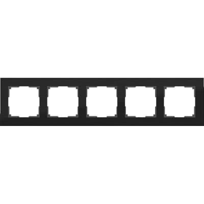 Рамка на 5 постов Werkel Aluminium WL11-Frame-05  черный алюминий 4690389110481