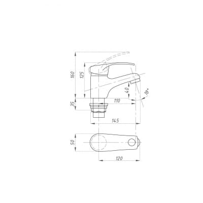 Смеситель для раковины FAUZT FZs940-B115 тип См-УмОЦБА