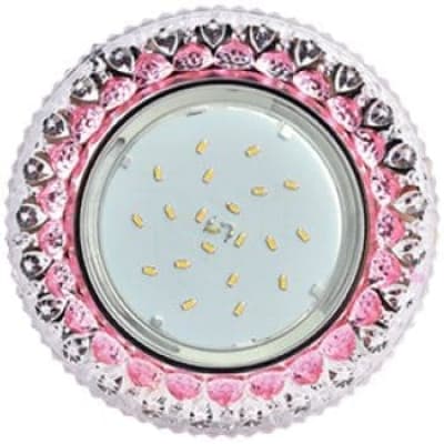 Встраиваемый светильник Ecola GX53 H4 LD7009 Кристалл хром/прозрачный/розовый FP53CCEFB
