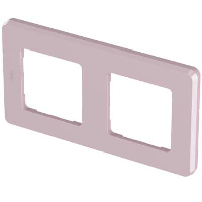 Рамка декоративная универсальная Legrand Inspiria, 2 поста, для горизонтальной или вертикальной установки, цвет "Розовый" 673944