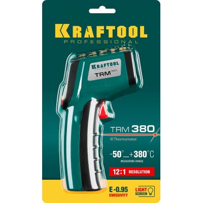 Пирометр инфракрасный TRM-380, KRAFTOOL 45707-380, -50°С +380°С 45707-380