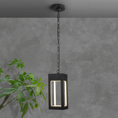 Уличный светильник подвесной Elektrostandard Frame 1528 TECHNO LED черный