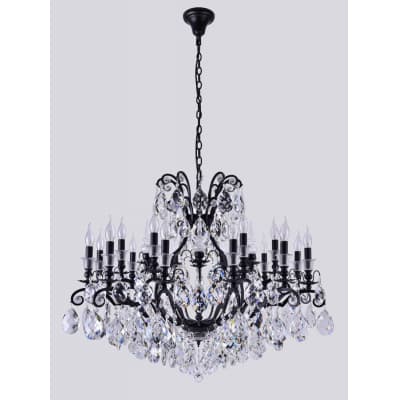 Подвесная люстра Crystal Lux MAGNIFICO SP19 BLACK/TRANSPARENT