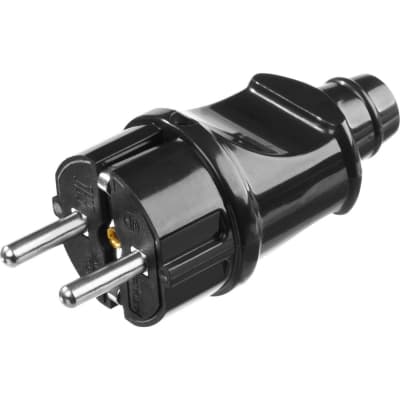 Вилка прямая STAYER 16А/220 В, 1300 Вт, черная MAXElectro 55160-B