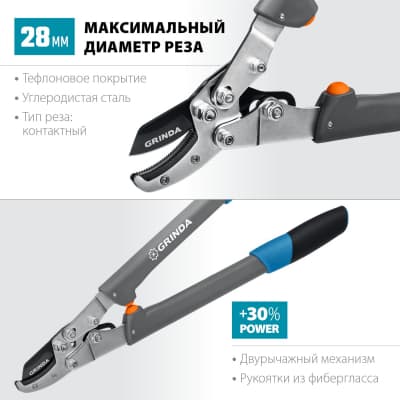 C-520A контактный сучкорез с композитными рукоятками, GRINDA 424522
