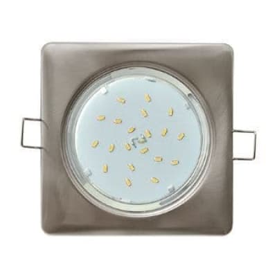 Встраиваемый светильник Ecola GX53 H4 Square сатин-хром FS53S4ECB