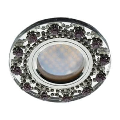 Встраиваемый светильник Ecola MR16 DL1660 GU5.3 Glass хром/прозрачный/аметист FP16RNECB
