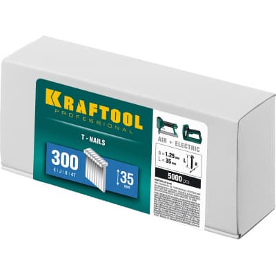 KRAFTOOL 35 мм гвозди для нейлера тип 300, 5000 шт 31785-35