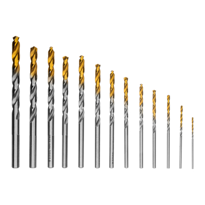 Набор сверл по металлу, 1,5-6,5мм, Р6М5-TiN, Golden Tip, 13 шт Denzel 723002