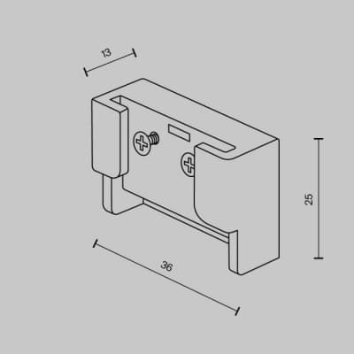 Заглушка Maytoni Accessories for system Parity TRA130BECDuo-B